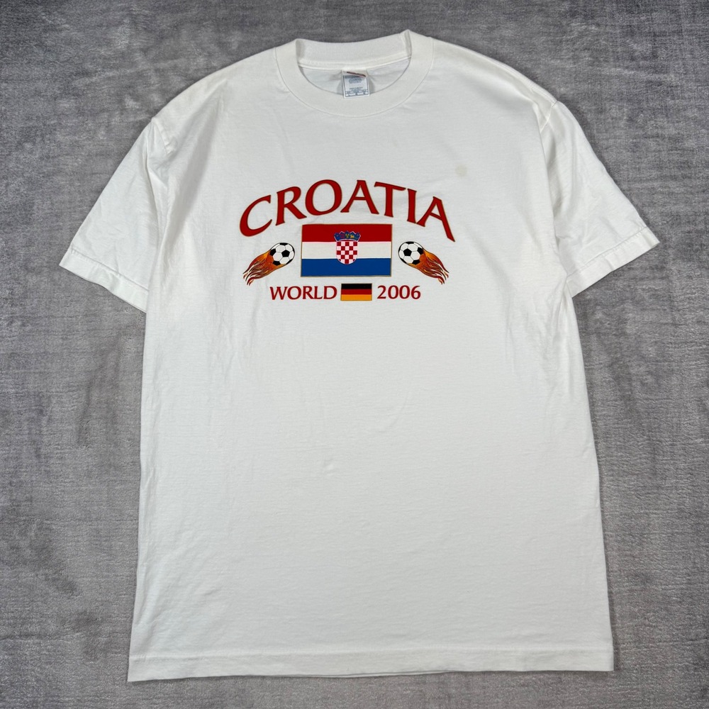 Croatia Shirt Mens Large White World Cup 2006 Vintage Soccer Football